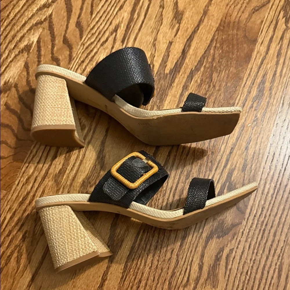 Dolce Vita Black and Tan Women's Sandals 9.5